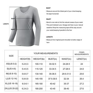 4-7 Pack Long Sleeve Shirts for Women,Moisture Wicking Shirts Long Sleeve Workout Tops for Women V Neck Hiking T-Shirts