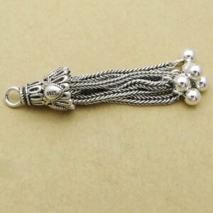 ALBASHAN S925 sterling silver tassel pendant DIY tasbih (style 1)