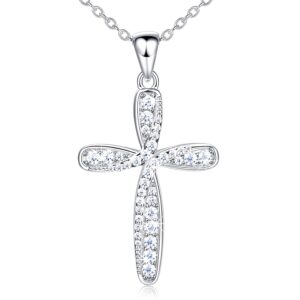 Necklaces for women 925 Sterling Silver Heart Necklaces - Billie Bijoux Infinity Love Platinum Plated Diamond pendant 18", Silver, Cubic Zirconia