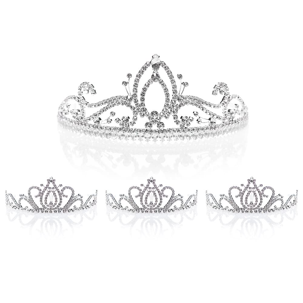 Anderson's Gianna and Serenity 4-piece Crystal Tiara Set, Prom Tiaras, Wedding Tiaras, Pageant Tiaras, For Prom, Homecoming, Pageant, Wedding, School Dance, Award, Costume, Party, Event