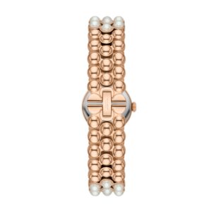 Kate Spade New York Women's Monroe Pearl Three-Hand Rose Gold-Tone Stainless Steel Bracelet Watch (Model: KSW1784)