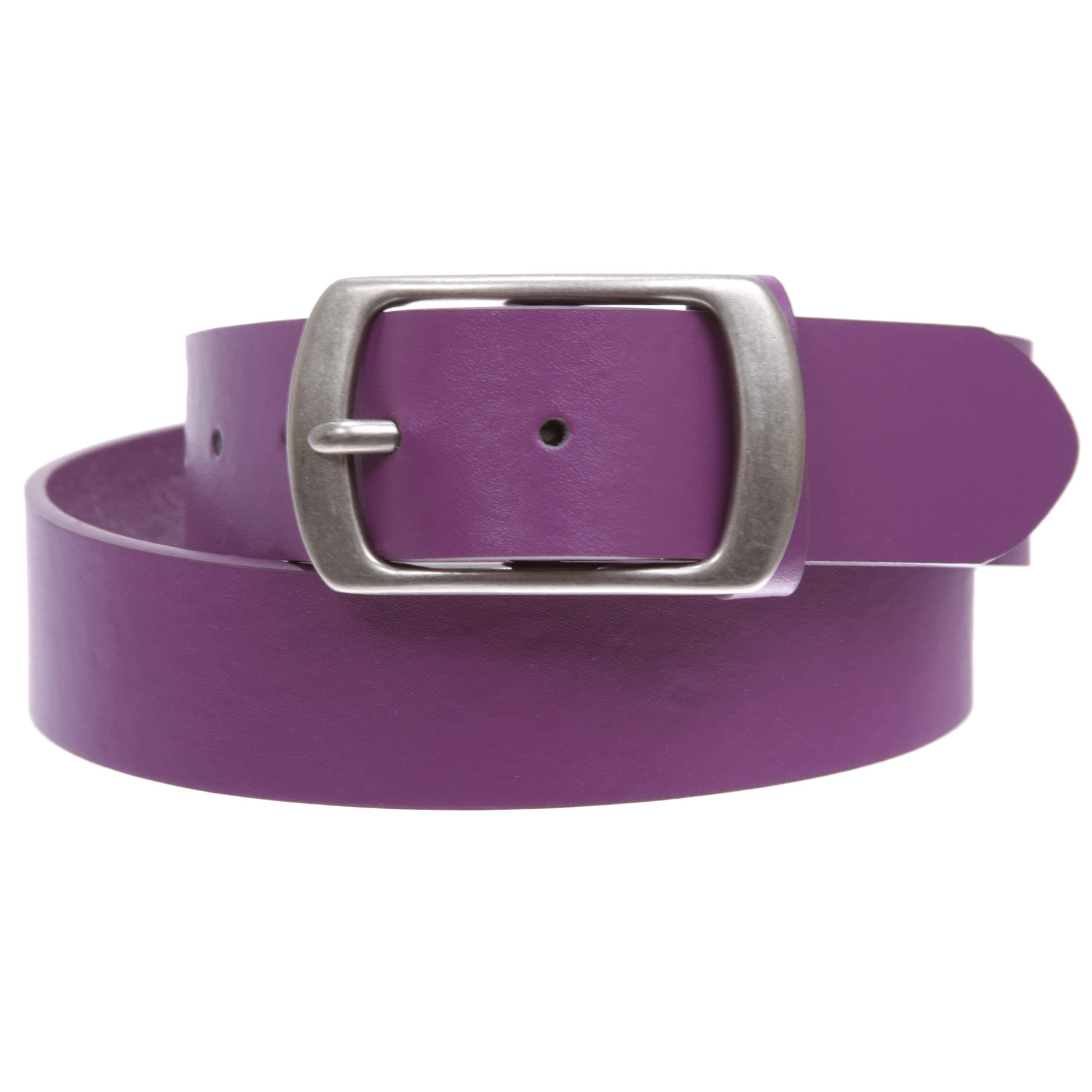 beltiscool Women Casual PU Leather Dress Belt With Square Single Prong Buckle, Purple | xl (38-40" waist)