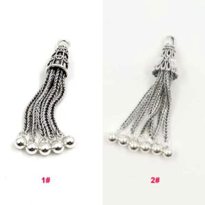 ALBASHAN S925 sterling silver tassel pendant DIY tasbih (style 1)