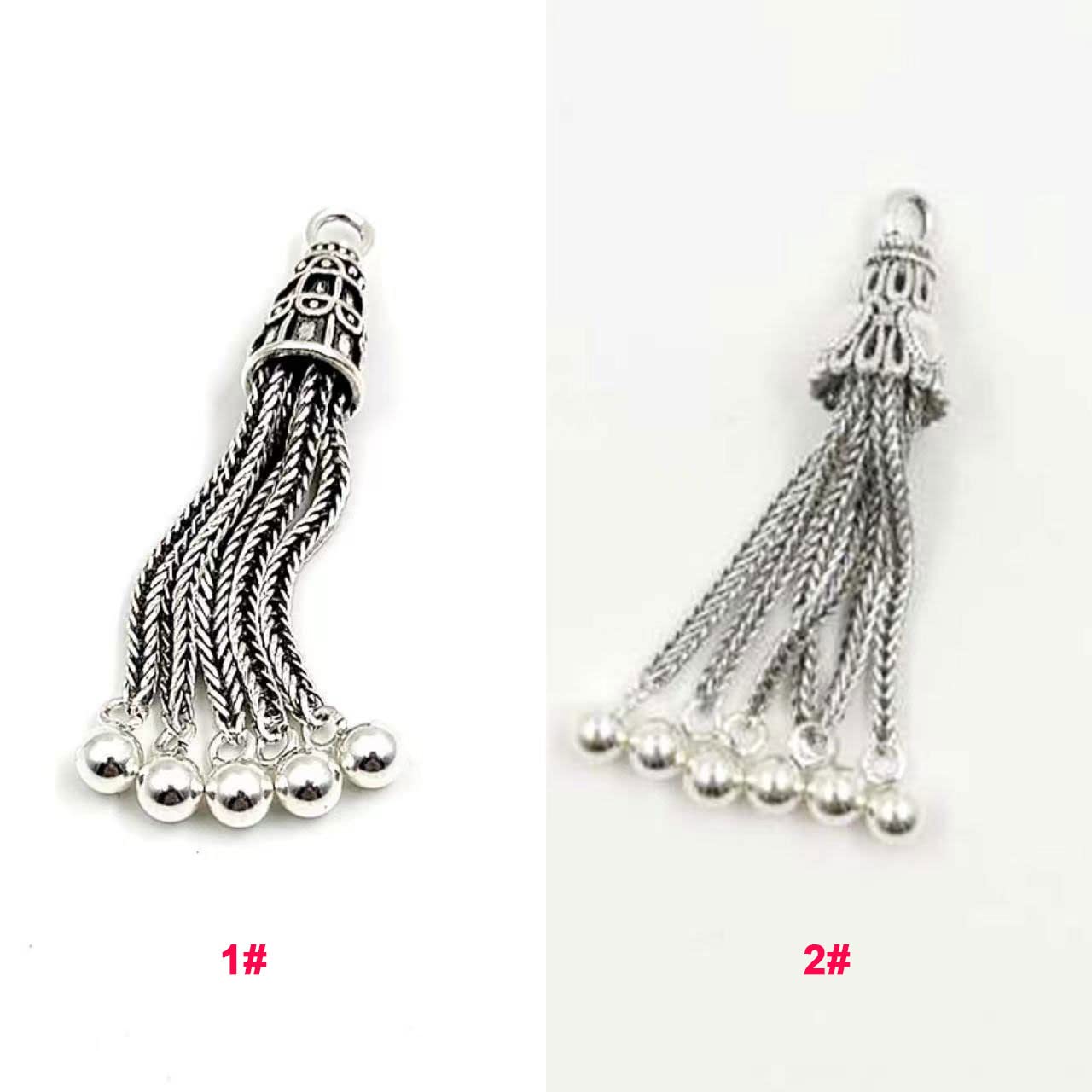 ALBASHAN S925 sterling silver tassel pendant DIY tasbih (style 1)