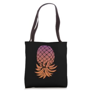 secret meaning swinger upside down pineapple tote bag