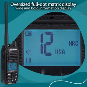 Retevis RM21 Handheld Marine Radio,Radio Marine Floating IP67 Submersible,Noise-Cancelling,1800mAh,Backlit LCD Display,NOAA Weather,Clear Audio,Boat Radio for Fishing Marine Construction