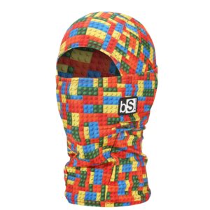 BLACKSTRAP Kids' Hood ExoHinge Balaclava Ski Mask, Helmet Compatible, Keeps Kids Comfortable and Warm, Splash Glow