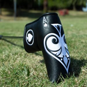 Poker Ace Blade Putter Cover Magnetic Putter Headcover Head Cover for Blade Putters - Golf Putter Cover Black for Mens fits for Scotty Cameron, Ping, Odyssey Putters