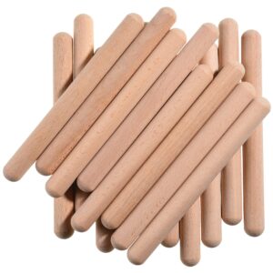 32 pieces rhythm sticks for kids bulk, 8 inch wood music lummi sticks classroom percussion instrument