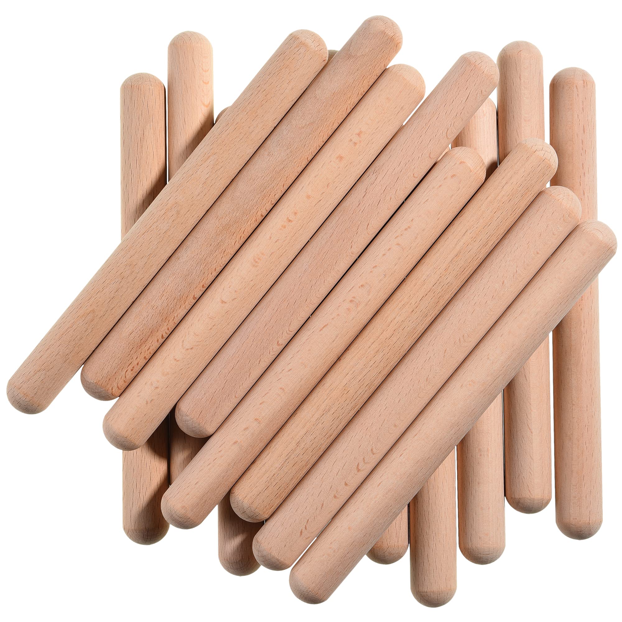 32 Pieces Rhythm Sticks for Kids Bulk, 8 Inch Wood Music Lummi Sticks Classroom Percussion Instrument