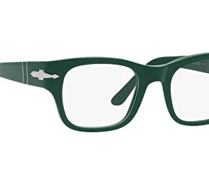 Persol PO3297V Rectangular Prescription Eyewear Frames, Green/Demo Lens, 52 mm