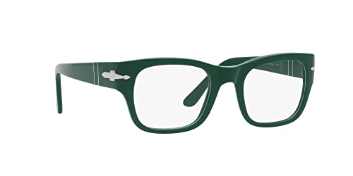 Persol PO3297V Rectangular Prescription Eyewear Frames, Green/Demo Lens, 52 mm