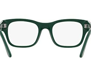 Persol PO3297V Rectangular Prescription Eyewear Frames, Green/Demo Lens, 52 mm