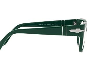 Persol PO3297V Rectangular Prescription Eyewear Frames, Green/Demo Lens, 52 mm