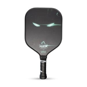 Phantom SAVAGE 13mm Carbon Fiber Wide Body Pickleball Paddles - Max Grit and Spin - USAPA Approved – Pickleball Rackets - Pickle-Ball Equipment with Polypropylene Core – Lightweight (Green)