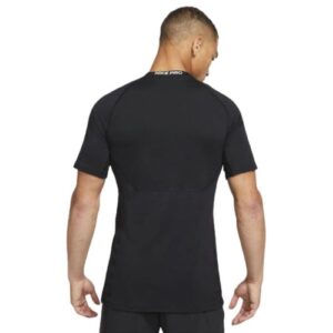 Nike Pro Dri-FIT Men's Slim Fit Short-Sleeve Dri-Fit Top (Black/White, Large)