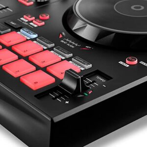 Hercules DJControl Inpulse 300 MK2 – USB DJ controller – 2 decks with 16 pads and built-in sound card – DJ software and tutorials included