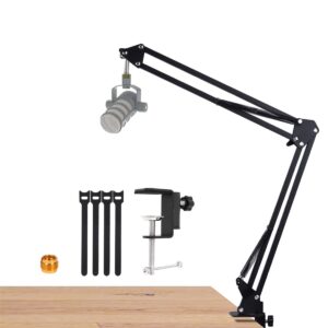 Black Boom Arm for Rode mic Microphone, Black Desk Arm Stand Compatible with Rode Pod Mic