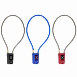 MGUOTP Bicycle Lock Foldable Bike Lock Remote Electric Bike Scooter Cable Lock Anti-Theft Steel Chain Accessories Portable Foldable Bike Lock-Yellow Bike Locks (Color : Red) (Color : Blue)