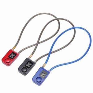 MGUOTP Bicycle Lock Foldable Bike Lock Remote Electric Bike Scooter Cable Lock Anti-Theft Steel Chain Accessories Portable Foldable Bike Lock-Yellow Bike Locks (Color : Red) (Color : Blue)