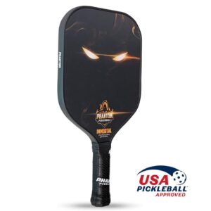 Phantom Immortal Carbon Fiber Wide Body Pickleball Paddles - Max Grit and Spin - USAPA Approved – Pickleball Rackets - Pickle-Ball Equipment with Polypropylene Core – Lightweight (Gold)