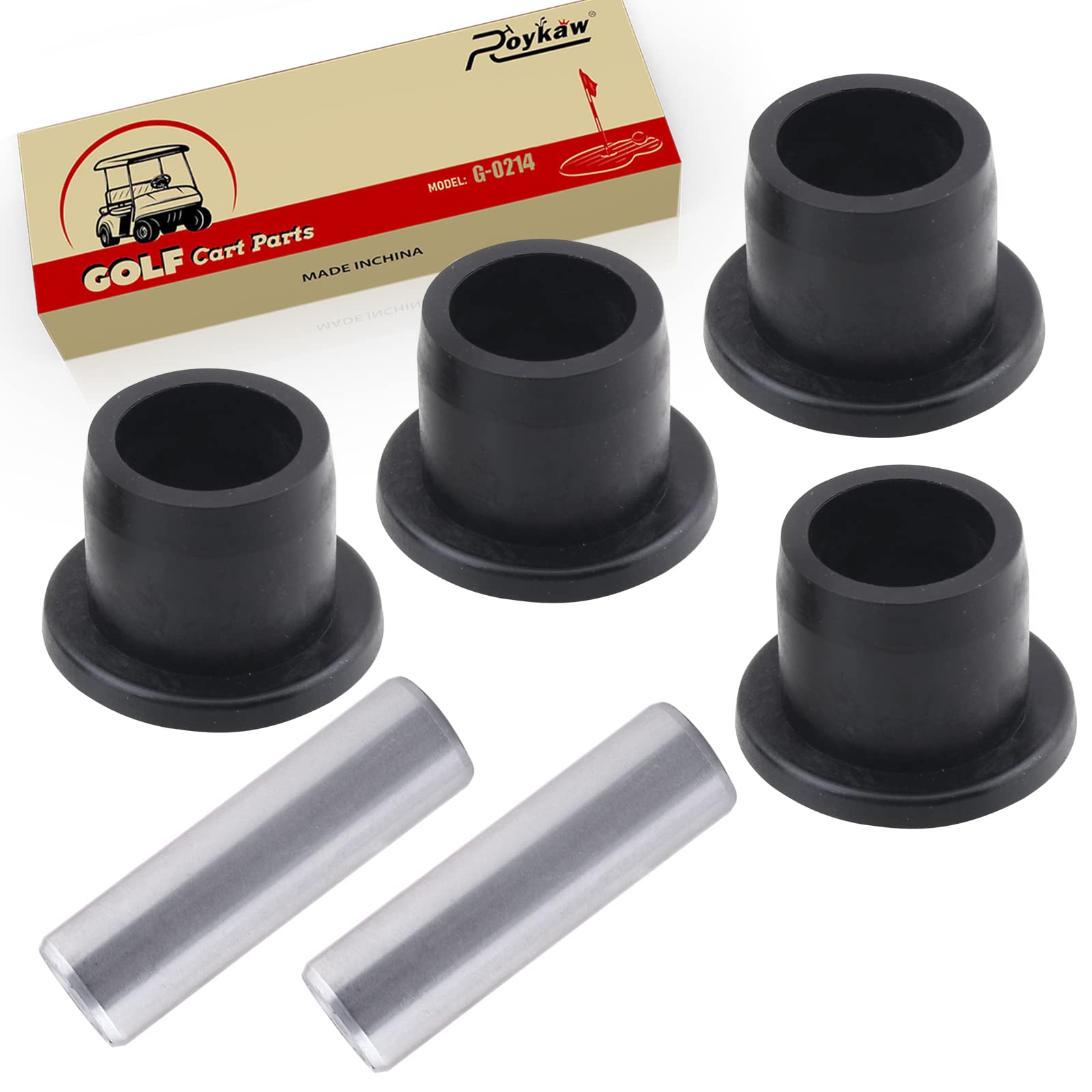 Roykaw Golf Cart Front A-arm Bushing Kit Compatible with EZGO RXV 2008-up Vehicles,OEM# 602085 601340