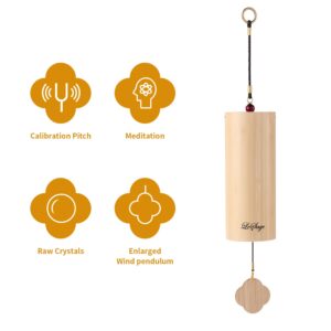 Bamboo Wind Chimes for Outdoors Meditation Bamboo Chimes Sound Healing Yoga Zen Windchime Dm Chord Memorial Wind Chimes Sound Therapy Instruments