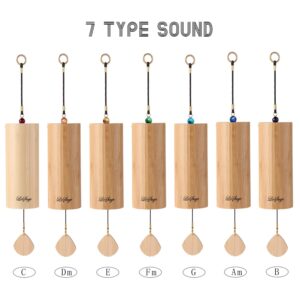 Bamboo Wind Chimes for Outdoors Meditation Bamboo Chimes Sound Healing Yoga Zen Windchime Dm Chord Memorial Wind Chimes Sound Therapy Instruments