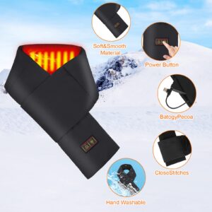 Electric Heated Scarf for Gift Women Men Rechargeable Scarves Shawl Blanket with Battery Neck Heating Pad