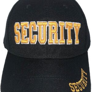 AborenCo Law Enforcement Officer Headwear 3D Embroidered Baseball Cap Hat, Adjustable (Security with Gold Letters)