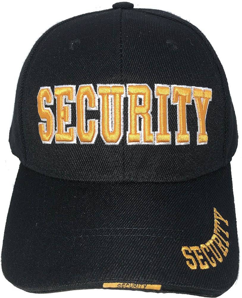 AborenCo Law Enforcement Officer Headwear 3D Embroidered Baseball Cap Hat, Adjustable (Security with Gold Letters)