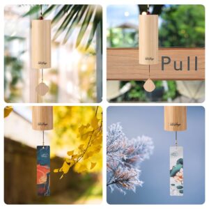 Bamboo Wind Chimes for Outdoors Meditation Bamboo Chimes Sound Healing Yoga Zen Windchime Dm Chord Memorial Wind Chimes Sound Therapy Instruments