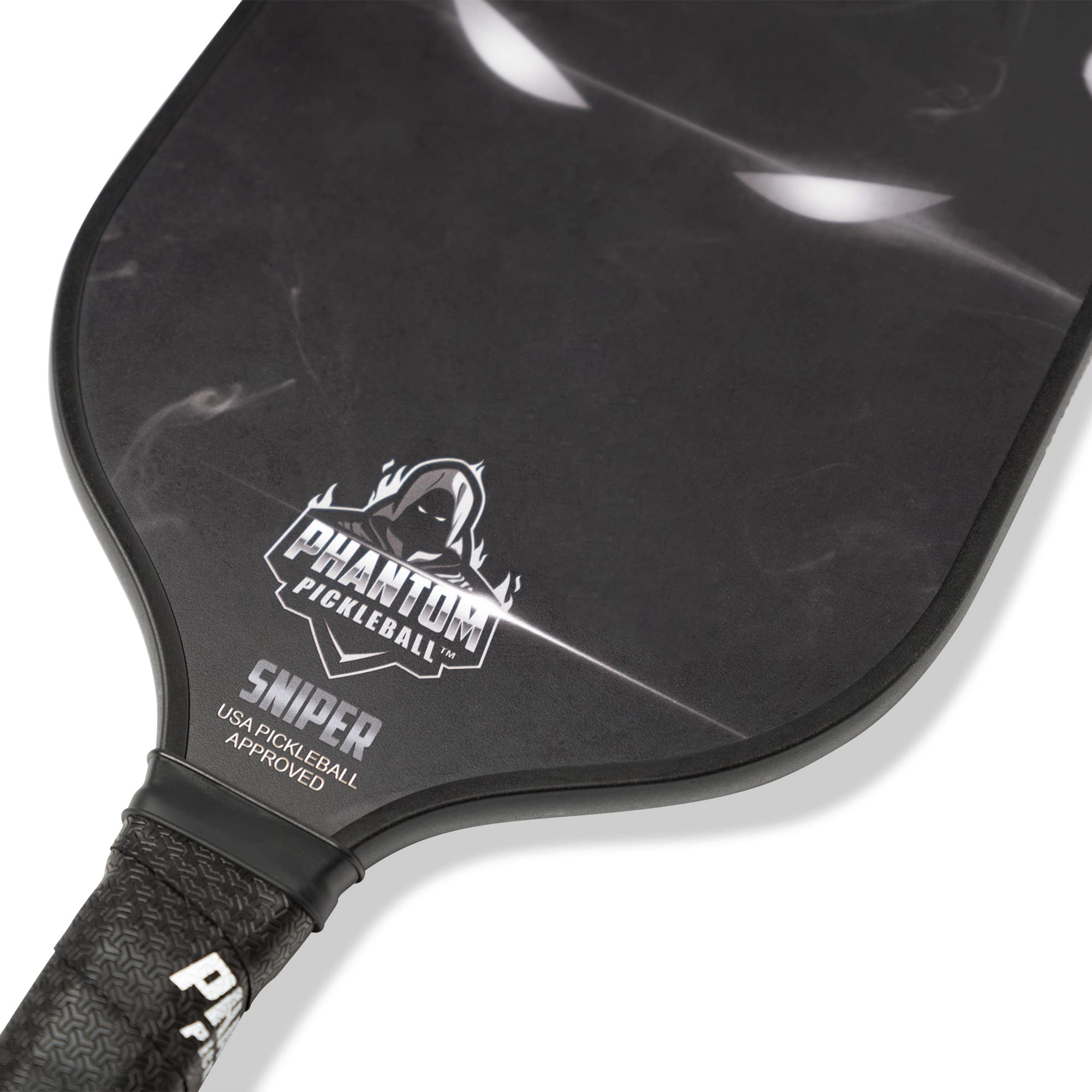 Phantom Sniper 13mm Carbon Fiber Elongated Body Pickleball Paddles - Max Grit and Spin - USAPA Approved – Pickleball Rackets - Pickle-Ball Equipment with Polypropylene Core – Lightweight (Steel)