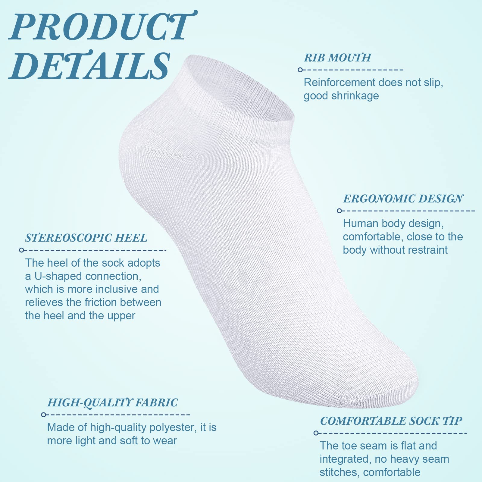 200 Pairs Thin Low Cut Ankle Socks Polyester Comfortable Lightweight Sock for Men Teens Team Charity Event Supplies Bulk Pack (White)