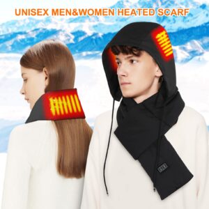 Electric Heated Scarf for Gift Women Men Rechargeable Scarves Shawl Blanket with Battery Neck Heating Pad