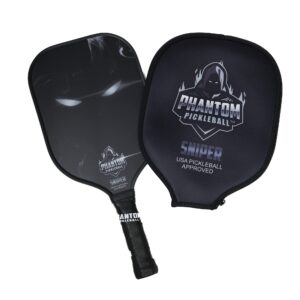 phantom sniper 13mm carbon fiber elongated body pickleball paddles - max grit and spin - usapa approved – pickleball rackets - pickle-ball equipment with polypropylene core – lightweight (steel)