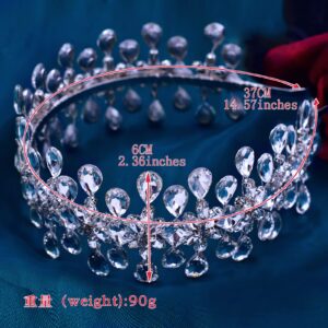 LOVFOIVER Rhinestone Wedding Headband, Bridal Headpiece Crystal Hair Band Party Hair Accessories for Women