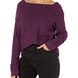 Calvin Klein Womens Sportswear Sweater,Aubergine,Large