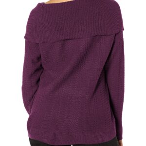 Calvin Klein Womens Sportswear Sweater,Aubergine,Large