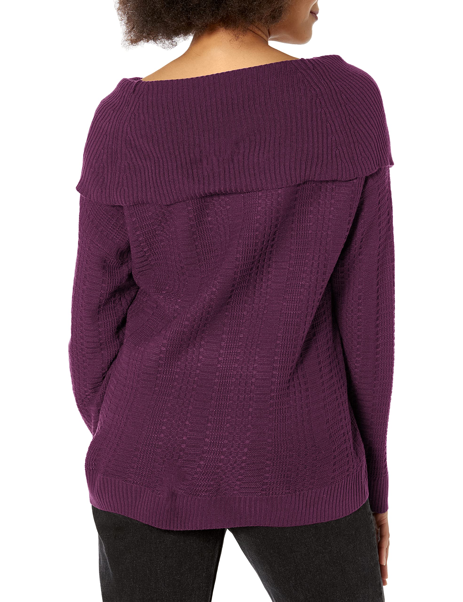 Calvin Klein Womens Sportswear Sweater,Aubergine,Large