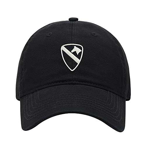 L8502-LXYB Baseball Cap Men Army 1st Cavalry Division Embroidered Washed Cotton Dad Hat Baseball Caps (Black,7 5/8)