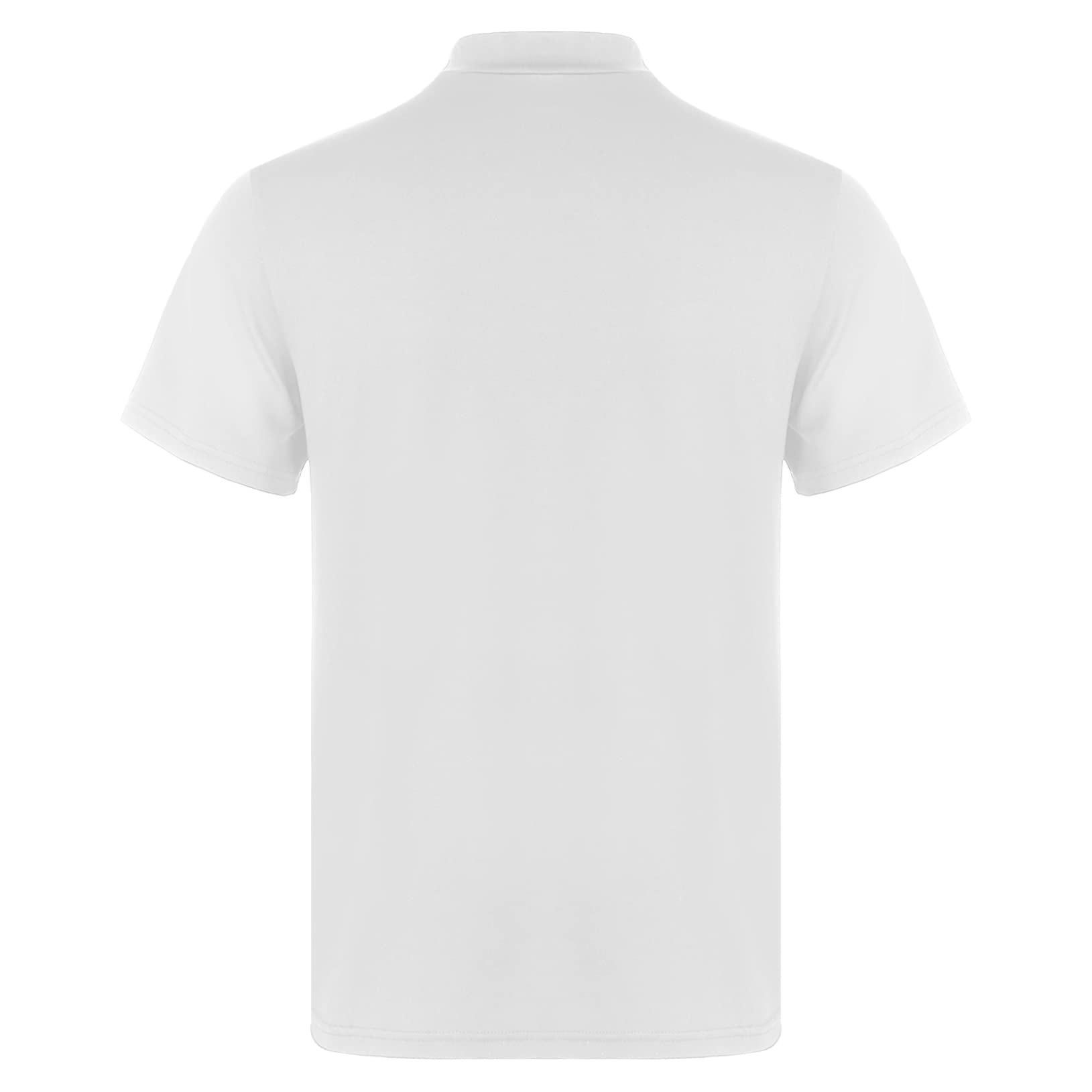 Freebily Mens Basic Turtleneck Short Sleeve T-Shirts Slim Fit Undershirt Solid Knitwear Sweaters White A XX-Large