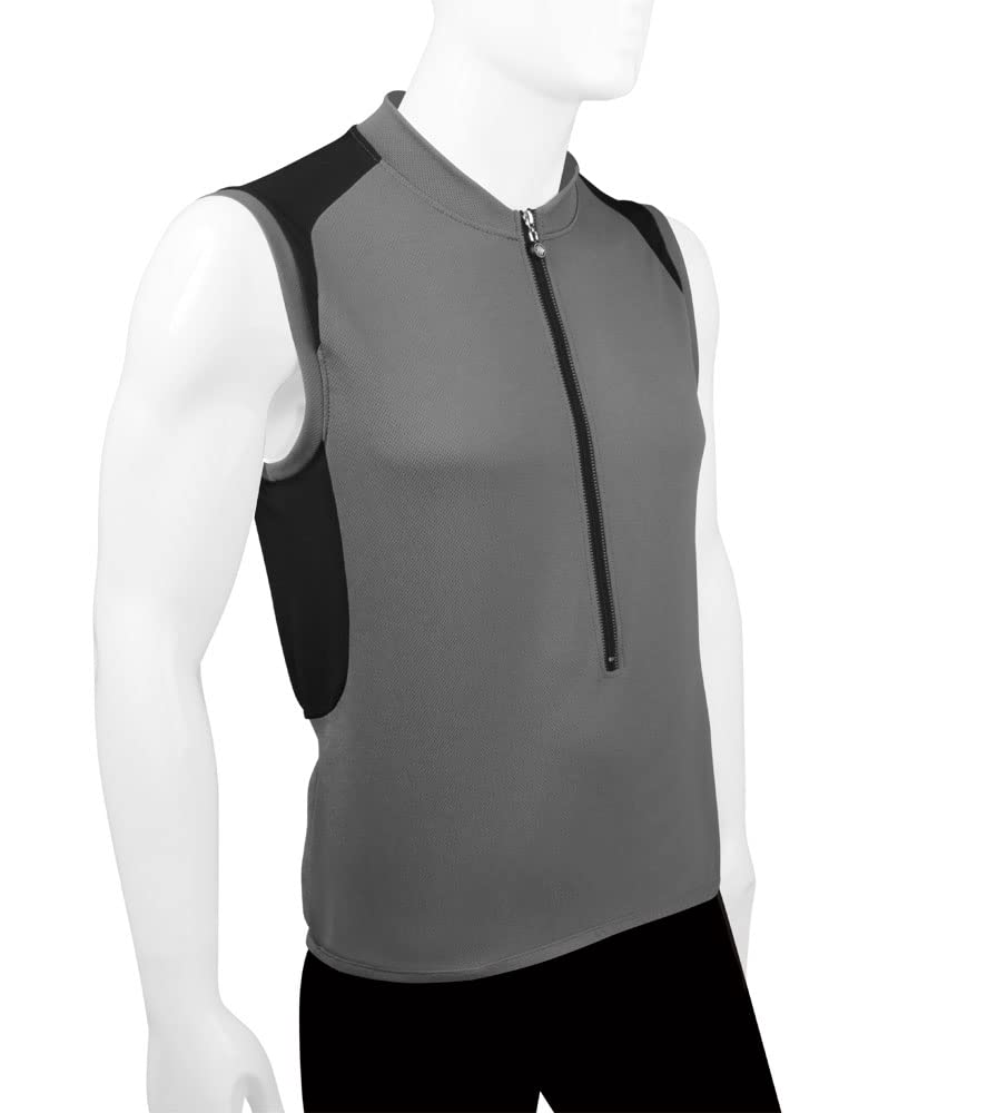 AERO|TECH|DESIGNS | Men's PRO Sleeveless Cycling Jersey | Large | Charcoal