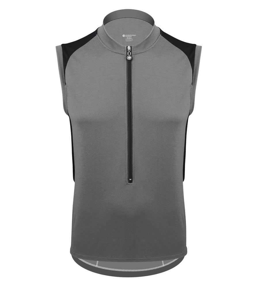 AERO|TECH|DESIGNS | Men's PRO Sleeveless Cycling Jersey | Large | Charcoal