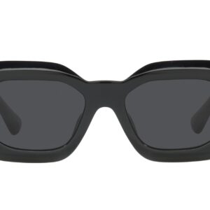 Versace Man Sunglasses Black Frame, Dark Grey Lenses, 53MM