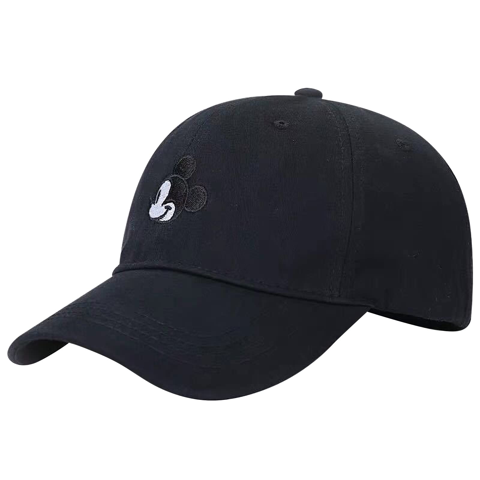 Cartoon Baseball Cap Embroidery and Printing Sun Hats Men Women Hip Hop Baseball Hat for Outdoor Sports Decoration (Black)