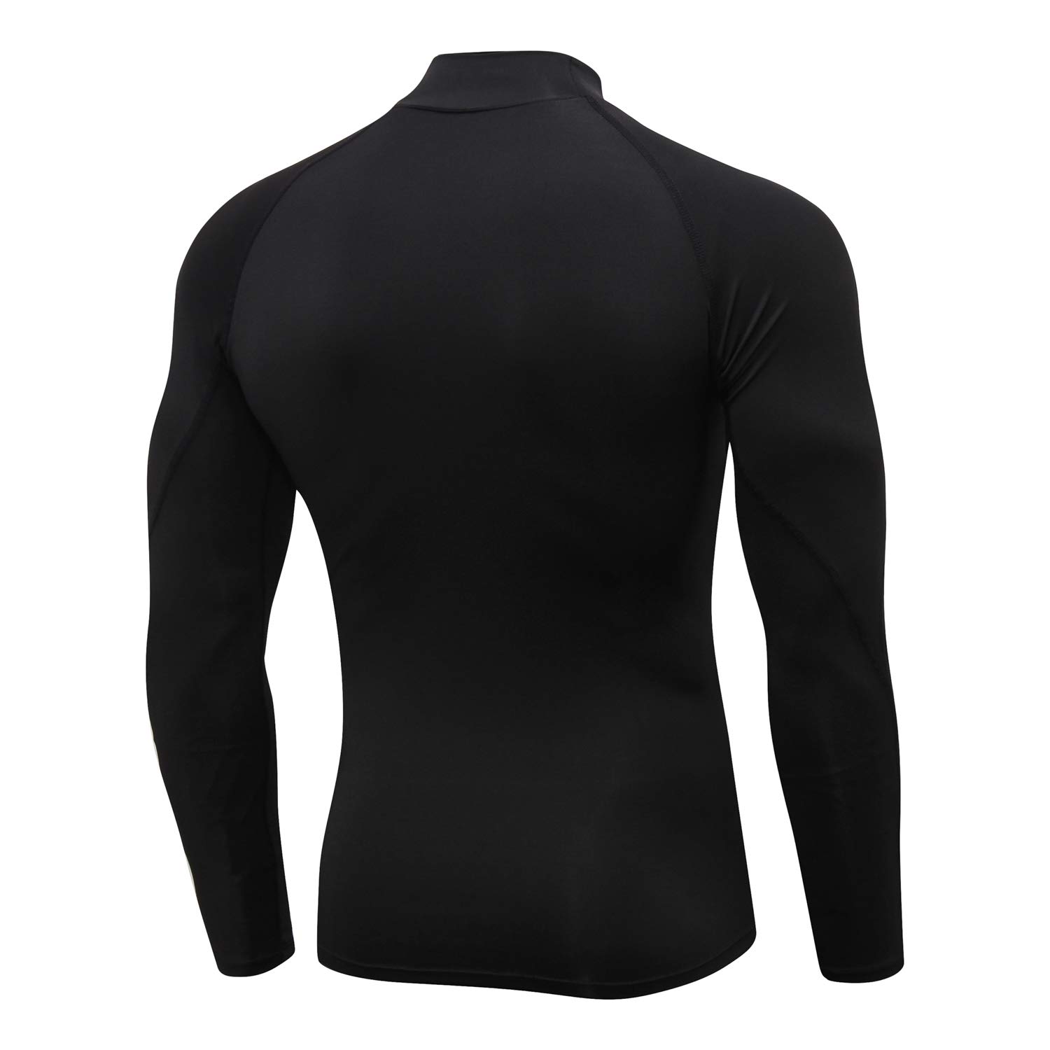 WRAGCFM Men's Compression Shirts Long Sleeve Athletic Running Cool Dry Active Tops Workout Sports Gym Baselayer（Black，S）