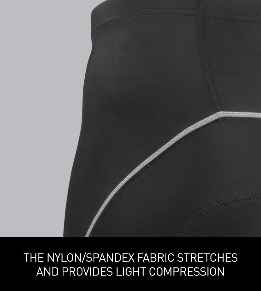 AERO|TECH|DESIGNS | Big Men's Clydesdale Padded Bike Shorts | 1X-Large | Charcoal