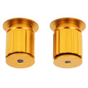 BuyWeek Bike Handlebar End Plugs, 1 Pair Bicycle Expansion Bar Plug Aluminum Alloy Bike Expansion Lock Bar Plug for Mountain Road Bike(Gold)