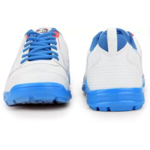 SG Blazelite Cricket Shoes for Men, White/Royal Blue/Red, 8 UK